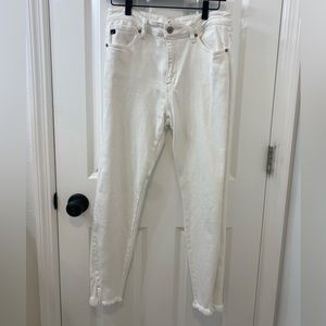 KanCan High Rise, Ankle, Skinny White Jeans